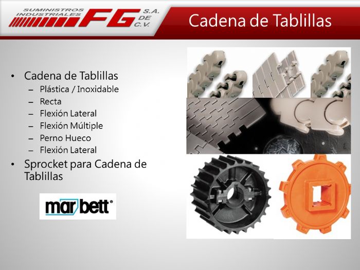 Cadena de Rodillos Tablillas Ingenieria
